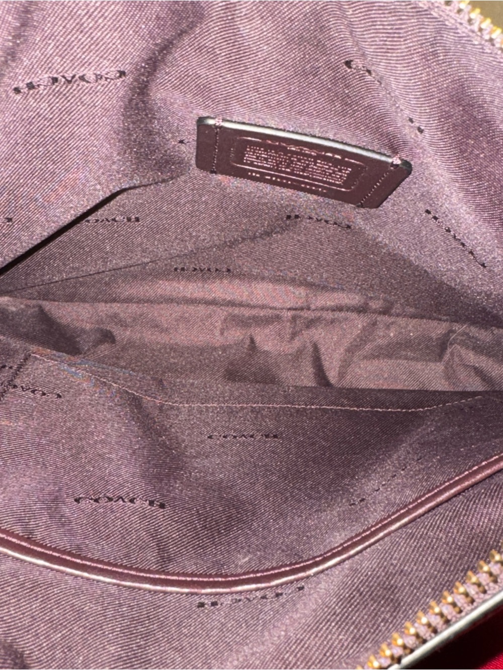 Coach Leather Crossbody Bag in Plum - Picture 6 of 9